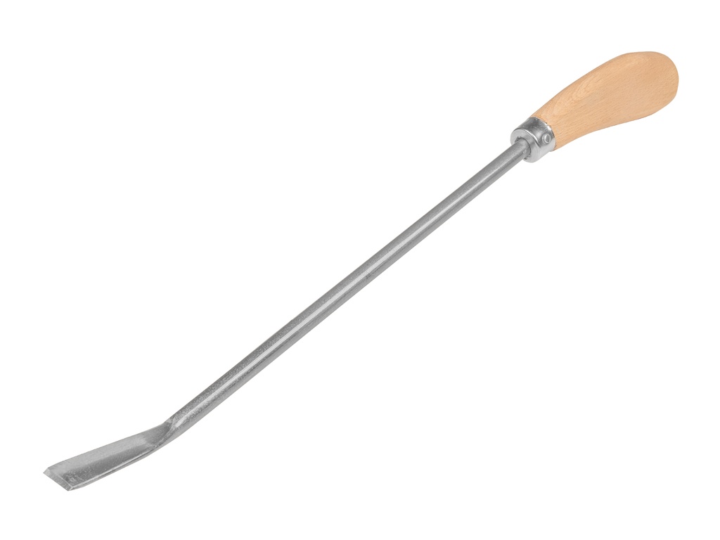 Aspergemes gesmeed 44 cm, met houten greep