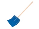 Kindersneeuwschuiver metaal blauw, met beuken steel