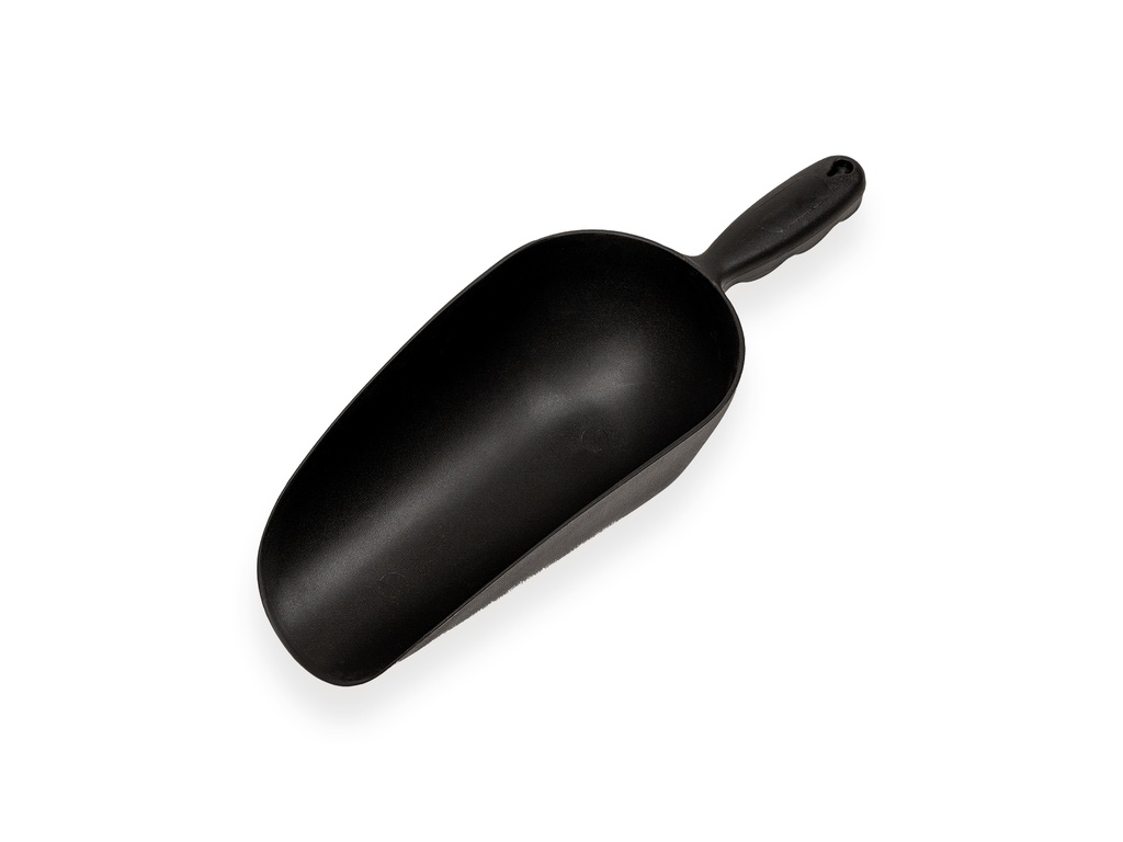 Pelle multi-usages Jimmy en plastique noir 11 x 23 cm, modèle rond, longueur 33 cm