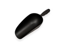 Multi-purpose scoop plastic black 11 x 23 cm, round model, length 33 cm