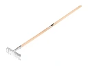 Garden rake Jimmy galvanised with 8 bent tines, with IKAPE handle 150 x 2.8 cm. FSC 100%