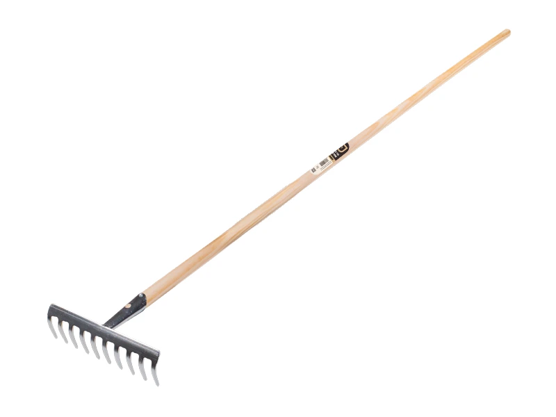 [1301130] Tuinhark Jimmy verzinkt met 12 gebogen tanden, met IKAPE steel 150 x 2,8 cm. FSC 100%