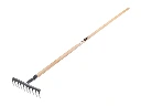 Garden rake Jimmy galvanised with 12 bent tines, with IKAPE handle 150 x 2,8 cm. FSC 100%