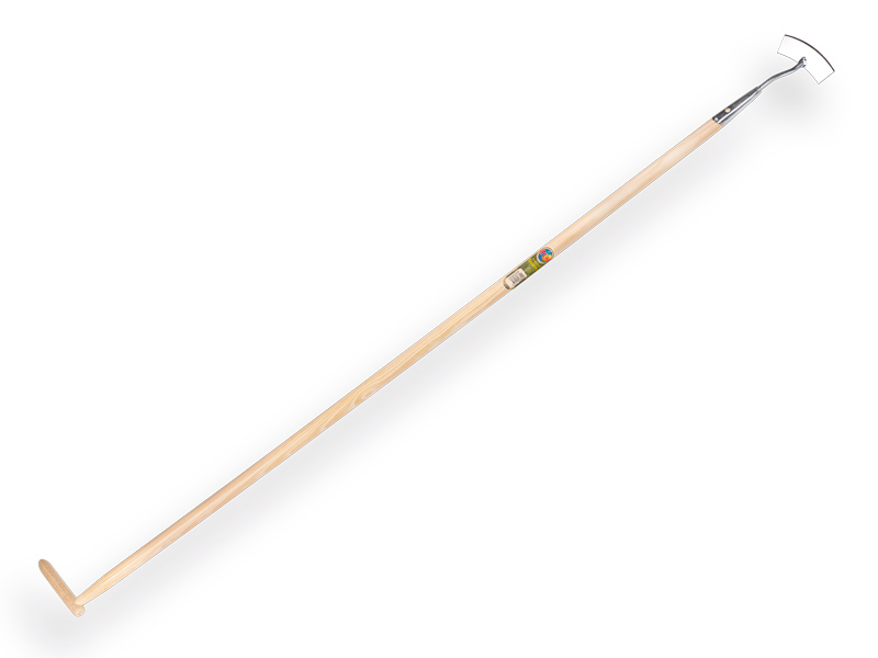 [1302500] Dutch hoe round model galvanised 14 cm, with IKAPE handle 160 x 2.8 cm and bottle-type grip. FSC 100%