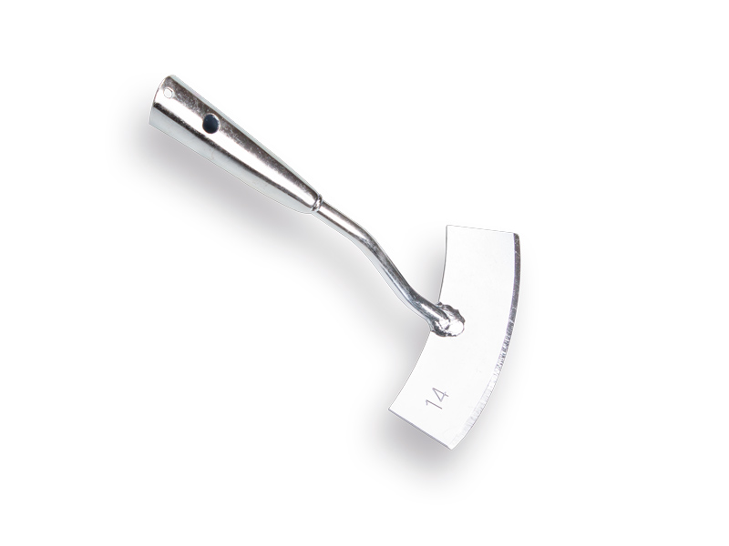 [1302550] Dutch hoe Jimmy round model galvanised 14 cm, without handle