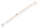 Ratissoire modèle droit galvanisé 14 cm, avec manche IKAPE 160 x 2,8 cm et poignée en forme de bouteille. FSC 100 %