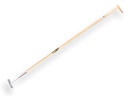 Ratissoire modèle droit galvanisée 16 cm, avec manche IKAPE 160 x 2,8 cm et poignée en forme de bouteille. FSC 100%