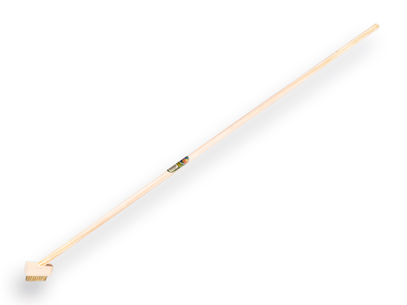 [1308160] Brosse à joints en acier pour pavés ATLAS fil d'acier trempé, avec manche IKAPE 150 x 2,4 cm. FSC 100 %