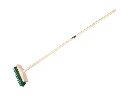Balai désherbeur Jimmy fil d’acier galvanisé PPN vert 25 cm, avec manche IKAPE 150 x 2,8 cm, FSC 100%