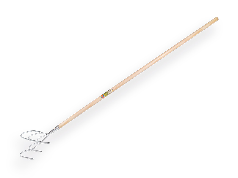 Cultivator 5 tines galvanised with IKAPE handle 150 x 2.8 cm. FSC 100%