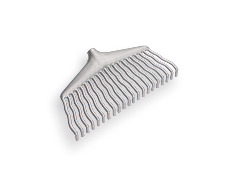 [1316000] Râteau à feuilles en plastique gris, 21 dents, sans manche