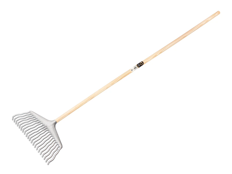 Jimmy plastic gray leaf rake, 21 teeth, with IKAPE handle 150 x 2.4 cm