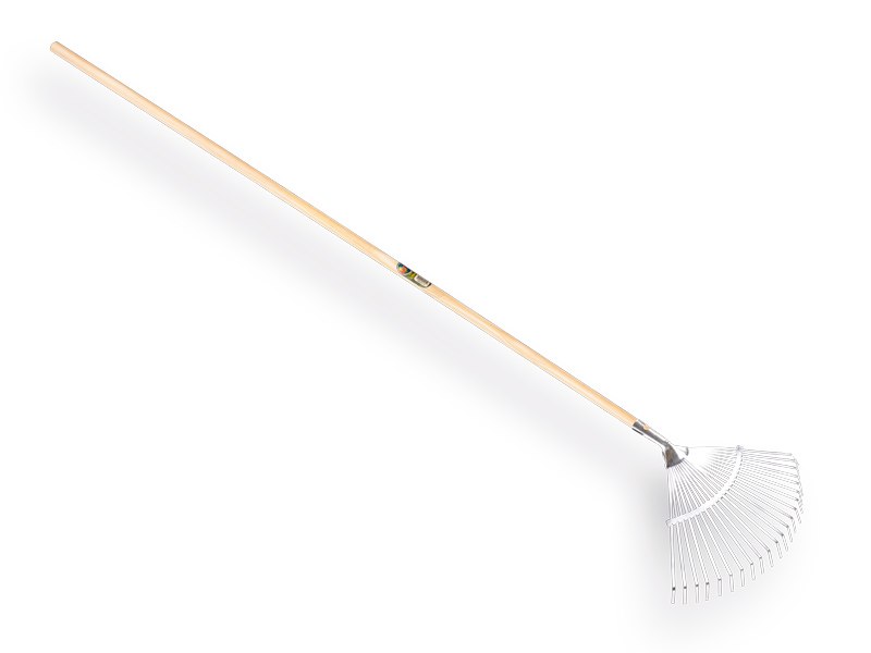 [1317400] Leaf rake ATLAS galvanised, 22 flat tines, with IKAPE handle 150 x 2.4 cm. FSC 100%