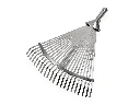 Râteau à feuilles Jimmy galvanisé réglable, 22 dents plates, largeur 28-42 cm, sans manche