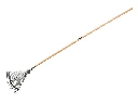 Laubrechen Jimmy verzinkt verstellbar, 22 flache Zinken, 28-42 cm breit, mit IKAPE-Stiel 150 x 2,4 cm. FSC 100%