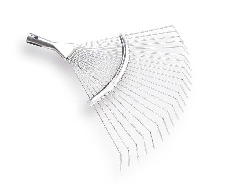 Leaf rake ATLAS galvanised, 22 round tines, without handle
