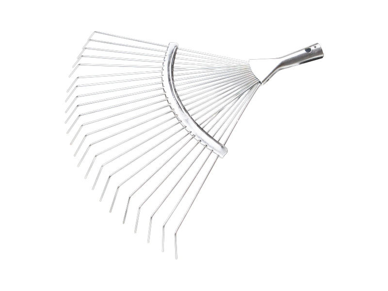 [1317410] Leaf rake Jimmy galvanised, 22 round tines, without handle