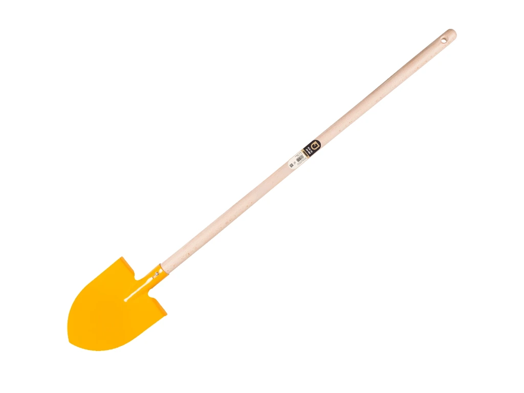 Petite pelle enfant Jimmy Kids pointue jaune acier, avec manche en bois