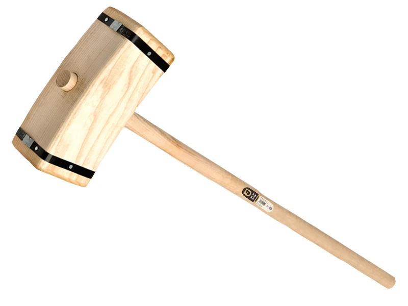 [650700] Fencing maul - Fencing maul Jimmy bent model with round handle 100 cm, FSC 100%