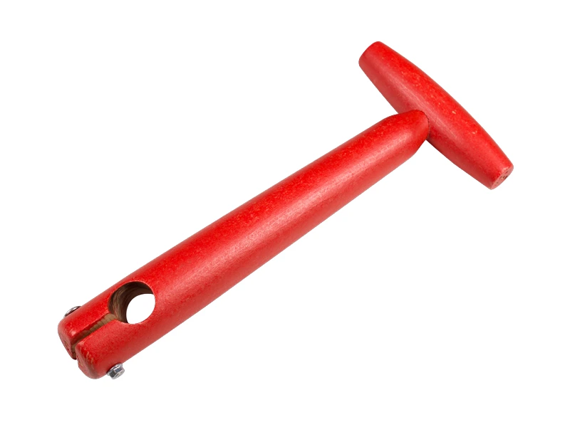 Upper handle with grip for straight scythe snath, round hole