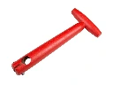 Upper handle with grip for straight scythe snath, round hole