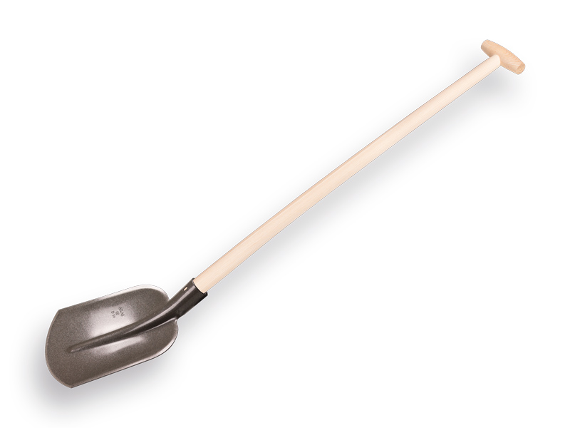 Steekbats Jimmy 1/4 00 blank gelakt, met schopsteel 100 cm gebogen