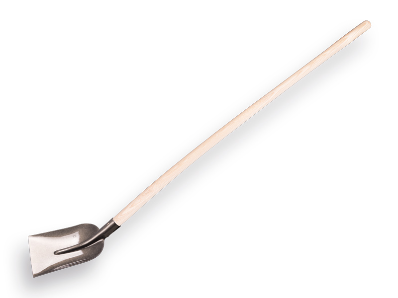 [780653] Jimmy Tools Concrete shovel 1/2 0 blank lacquered with PE ash wood shovel handle 130 cm bent