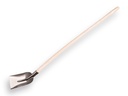 Jimmy Tools Betonschaufel 1/2 0 blank lackiert mit PE Eschenholz Schaufelstiel 130 cm gebogen