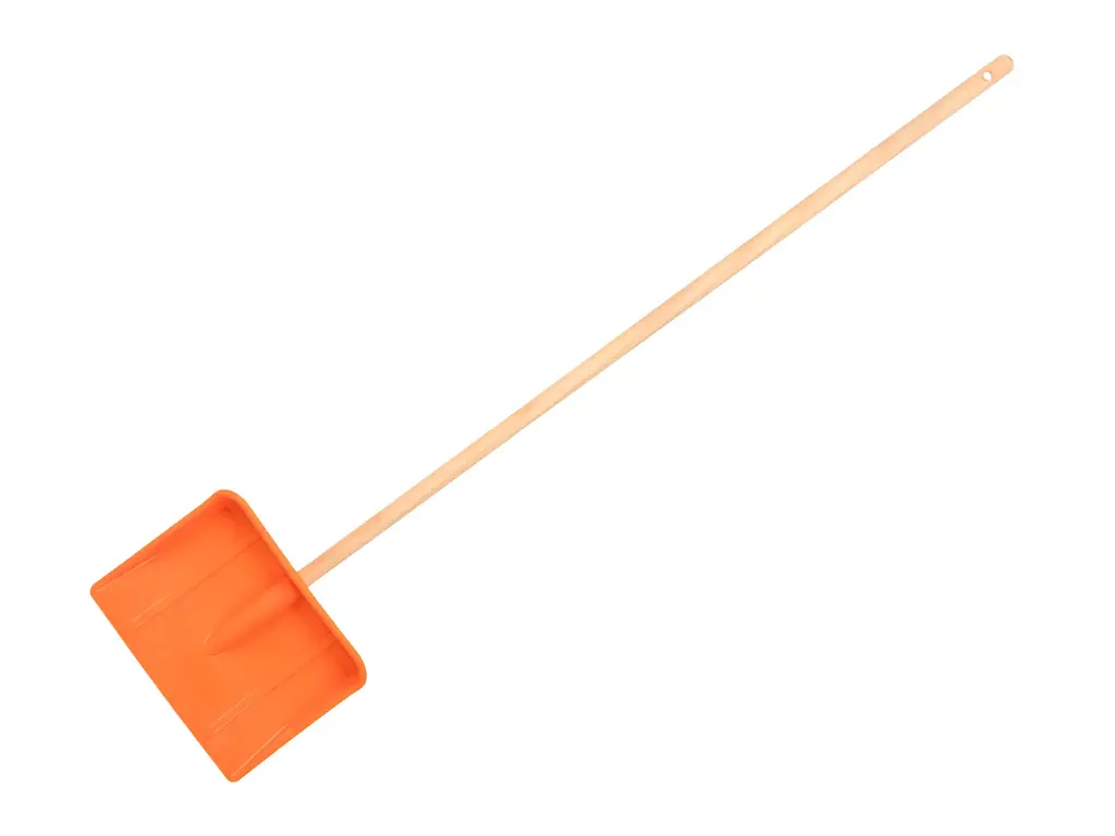 Kindersneeuwschuiver Jimmy Kids kunststof oranje, met steel FSC 100%