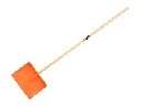 Kinderschneeschieber Jimmy Kids Kunststoff orange, mit Stiel FSC 100%