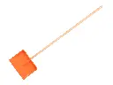 Kindersneeuwschuiver Jimmy Kids kunststof oranje, met steel FSC 100%