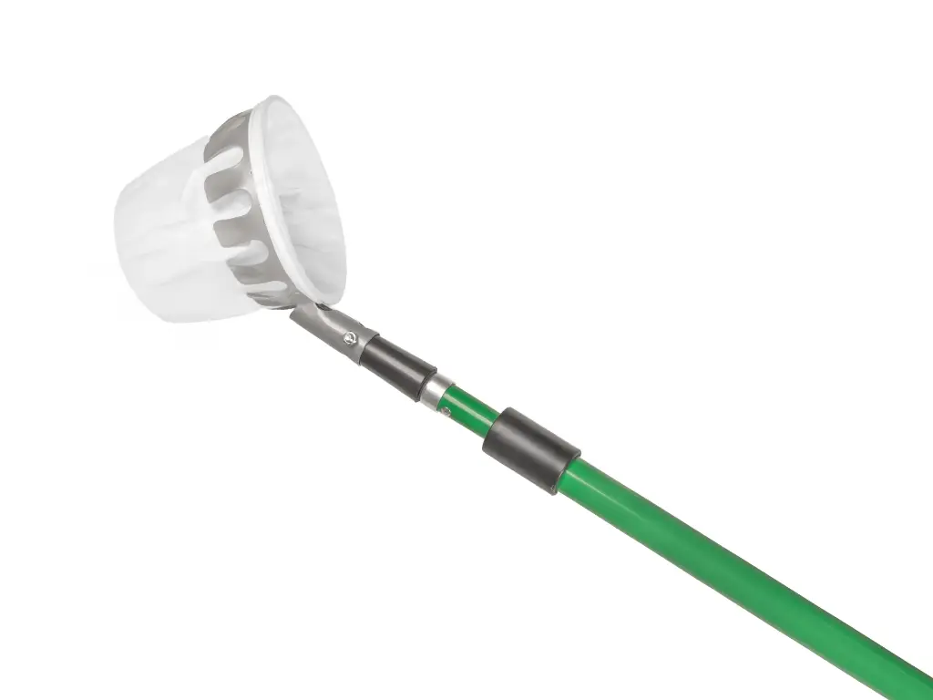 Jimmy steel fruit picker with cotton bag and telescopic handle 165 - 300 cm