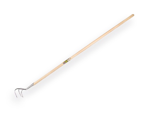 [1314140] Hand cultivator 3 tines galvanised with IKAPE handle 150 x 2.8 cm. FSC 100%