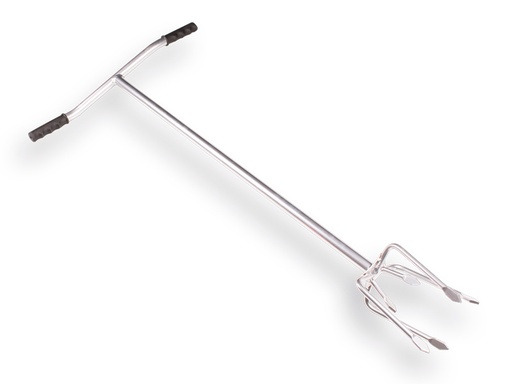 [1319300] Griffe de jardin - griffe de jardin rotative galvanisée, avec 4 dents et poignée large